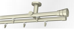 Casa Deco Logistics Galerie dubla PRINDERE TAVAN suport universal TEAVA PROFIL -CORSO /19 -CROM MAT Suport draperie
