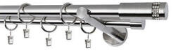 Casa Deco Logistics Galerie dubla PICIOR UNIVERSAL - XANTOS 19/19 - INOX Suport draperie