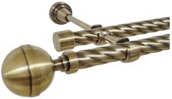 Casa Deco Logistics Galerie TWIST dubla KALISTO fara inele 19/19 mm - aur antic Suport draperie