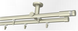Casa Deco Logistics Galerie dubla PRINDERE TAVAN suport universal TEAVA PROFIL -XANTOS /19 -CROM MAT Suport draperie