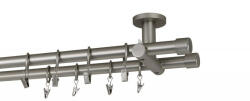 Casa Deco Logistics Galerie dubla picior universal -CAPACEL- dubla 19/19 - crom mat Suport draperie