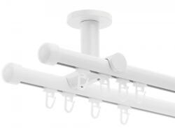 Casa Deco Logistics Galerie dubla tavan Capacel profil alb lucios 19mm/19mm Suport draperie