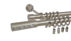 Casa Deco Logistics Galerie dubla ALLURE 19/19 mm CROM MAT Suport draperie
