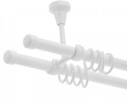 Casa Deco Logistics Galerie dubla tavan Capacel alb lucios 19mm/19mm Suport draperie