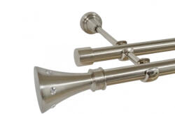 Casa Deco Logistics Galerie dubla fara inele carter 19 mm inox Suport draperie