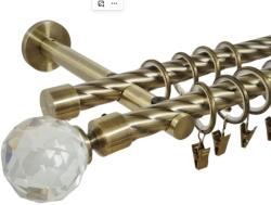 Casa Deco Logistics Galerie dubla twist prindere perete picior universal kula crystal 19/19 aur antic Suport draperie