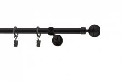 Casa Deco Logistics Galerie SIMPLA PRINDERE PERETE 19 mm KULA OPTIC NEGRU Suport draperie