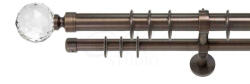 Casa Deco Logistics Galerie dubla - KULA CRISTAL - 35/25 - BRONZ Suport draperie