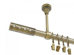 Casa Deco Logistics Galerie simpla prindere tavan ALLURE 19 mm aur antic Suport draperie