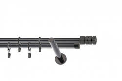 Casa Deco Logistics Galerie dubla PICIOR UNIVERSAL NORDIC dubla 19/19 - NEGRU Suport draperie