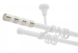 Casa Deco Logistics Galerie dubla tavan Sigma alb lucios 19mm/19mm Suport draperie