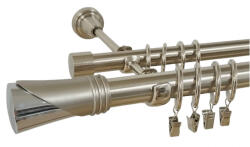 Casa Deco Logistics Galerie dubla DUNCAN 25/19 - inox Suport draperie