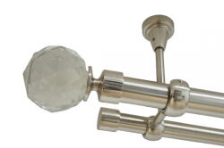 Casa Deco Logistics Galerie fara inele kula crystal tavan 25/19 mm inox Suport draperie