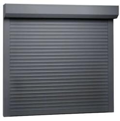 Casa Deco Logistics Usa de garaj rulou aluminiu antracit lamela 55 mm actionare manuala cu arc si incuietoare cu cheie