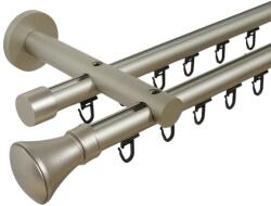 Casa Deco Logistics Galerie metal dubla PICIOR UNIVERSAL TEAVA PROFIL - PRINCE19/19 - CROM MAT Suport draperie