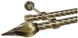 Casa Deco Logistics Galerie TWIST dubla TWISTER fara inele 19/19 mm - aur antic Suport draperie