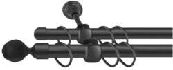Casa Deco Logistics Galerie dubla Kula Crystal NEGRU, grosime 19mm, negru Suport draperie
