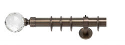 Casa Deco Logistics Galerie simpla - KULA CRYSTAL /35 mm - bronz Suport draperie