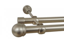 Casa Deco Logistics Galerie dubla fara inele TODI MAX 19 mm CROM MAT Suport draperie