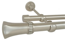 Casa Deco Logistics Galerie fara inele PLUTON CRYSTAL - 25/19 - crom mat Suport draperie