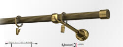 Casa Deco Logistics Galerie simpla striat DOP 19 mm - aur antic Suport draperie