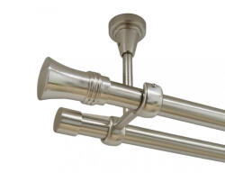 Casa Deco Logistics Galerie dubla capri fara inele prindere tavan 19/19 mm inox Suport draperie