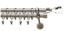 Casa Deco Logistics Galerie metal dubla - Crystal 25/19 - crom mat Suport draperie