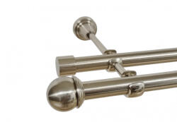 Casa Deco Logistics Galerie dubla fara inele todi max 19 mm inox Suport draperie
