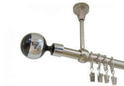 Casa Deco Logistics Galerie simpla prindere tavan kula negru 19 mm inox Suport draperie
