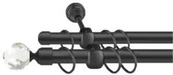 Casa Deco Logistics Galerie dubla Kula Crystal , grosime 19mm, negru Suport draperie