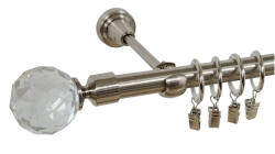 Casa Deco Logistics Galerie simpla KULA CRYSTAL /19 - INOX Suport draperie