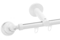 Casa Deco Logistics Galerie simpla Ball profil alb lucios 19mm Suport draperie
