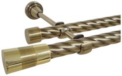 Casa Deco Logistics Galerie TWIST dubla VALEO fara inele 19/19 mm - aur antic Suport draperie