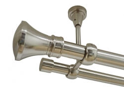 Casa Deco Logistics Galerie fara inele luxor tavan 25/19 mm inox Suport draperie