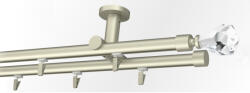 Casa Deco Logistics Galerie dubla PRINDERE TAVAN suport universal TEAVA PROFIL -CRYSTAL /19 -CROM MAT Suport draperie