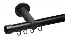 Casa Deco Logistics Galerie metalica simpla teava profil Capacel 25 mm negru Suport draperie
