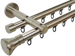Casa Deco Logistics Galerie dubla PRINDERE PERETE suport universal TEAVA PROFIL -PRINCE /19 -INOX Suport draperie