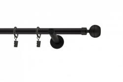 Casa Deco Logistics Galerie SIMPLA PRINDERE PERETE PICIOR UNIVERSAL 19 mm KULA OPTIC NEGRU Suport draperie
