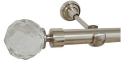 Casa Deco Logistics Galerie fara inele KULA CRYSTAL /25 - INOX Suport draperie
