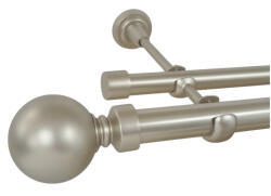 Casa Deco Logistics Galerie fara inele KULA BALL - 25/19 - crom mat Suport draperie