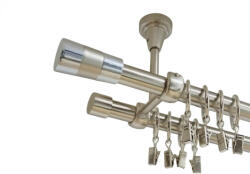 Casa Deco Logistics Galerie dubla VALEO CROM prindere tavan 19 MM INOX Suport draperie