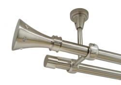 Casa Deco Logistics Galerie dubla carter fara inele prindere tavan 19/19 mm inox Suport draperie