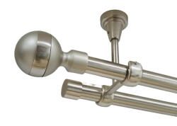 Casa Deco Logistics Galerie dubla james fara inele prindere tavan 19/19 mm inox Suport draperie