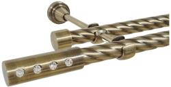 Casa Deco Logistics Galerie TWIST dubla ALLURE fara inele 19/19 mm - aur antic Suport draperie