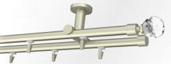 Casa Deco Logistics Galerie dubla PRINDERE TAVAN suport universal TEAVA PROFIL -KULA CRYSTAL /19 -CROM MAT Suport draperie