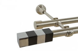 Casa Deco Logistics Galerie dubla fara inele magnum 19 mm inox Suport draperie