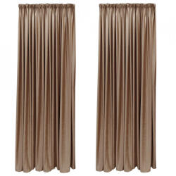 Casa Deco Logistics Set Draperie Catifea Velvet Cu Rejansa De 8 Cm Bej