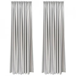 Casa Deco Logistics Set Draperie Catifea Velvet Cu Rejansa De 8 Cm Silver