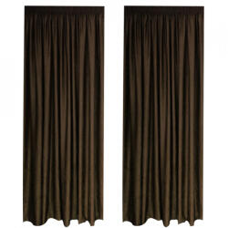 Casa Deco Logistics Set Draperie Soft Uni Semi Opaca Cu Rejansa De 8 Cm Maro
