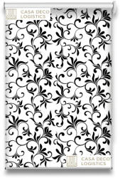 Casa Deco Logistics Roletă textilă Royal 5010 alb-negru cu model floral baroque